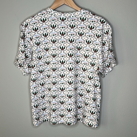 Hill House The Charlotte Sleep Tee Organic Cotton Short Sleeve in Ski Chalet NWT - Picture 4 of 6